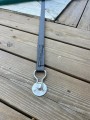 Sangle de maintien pour bâche et filet piscine - Cliquet + anneaux inox - Confection sur mesure