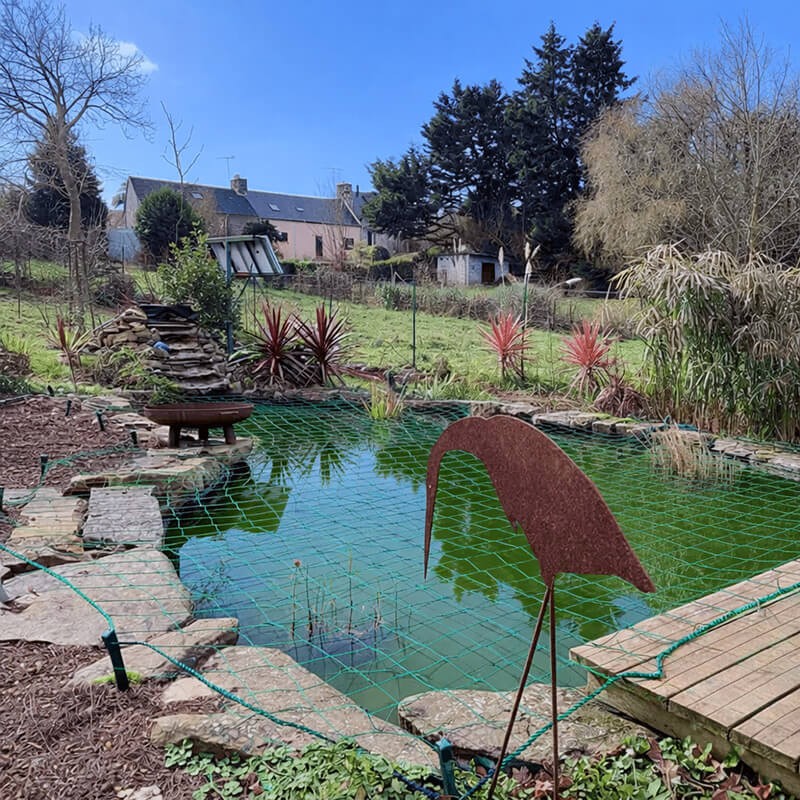 Filet anti hérons et cormorans - Mailles 145 mm - ∅ 2,5 mm - Cablé noué