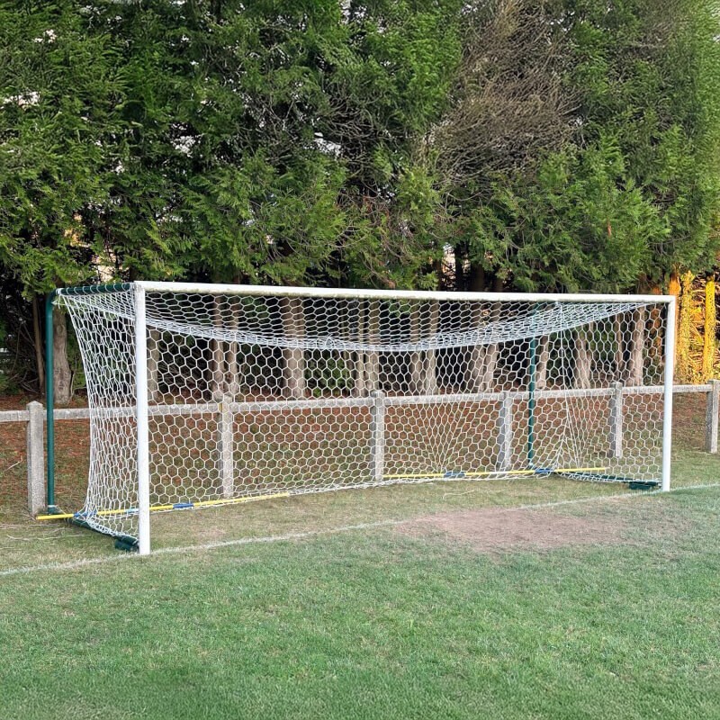 Paire de filets pour but de compétition trapézoïdal de foot à 11 (Séniors)  - Mailles 120 mm - ∅ 4 mm - Nid d'abeille