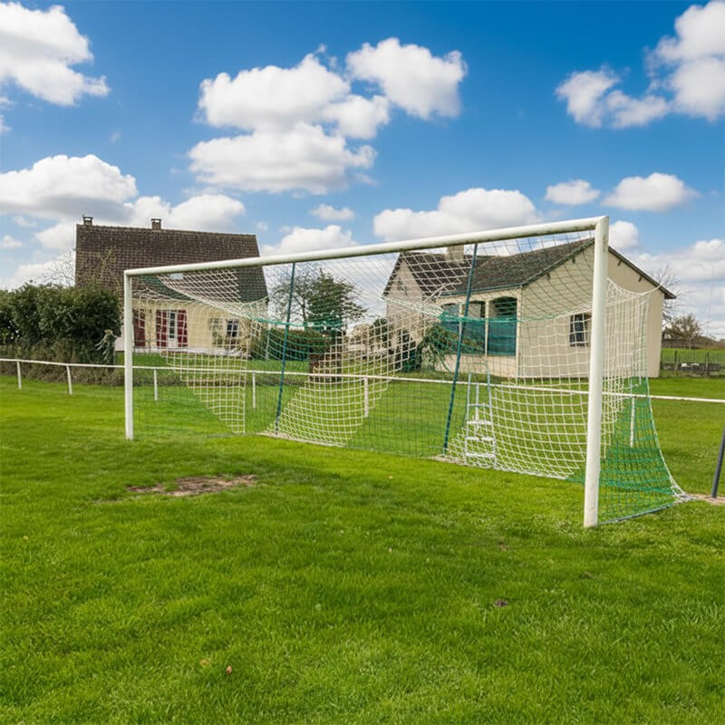 Paire de filets pour but de compétition trapézoïdal de foot à 11 (Séniors)  - Mailles 120 mm - ∅ 4 mm - bi-couleur