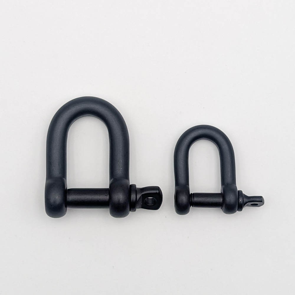 Manille droite pour simple/double laçage - Axe ∅ 6 et 8  mm