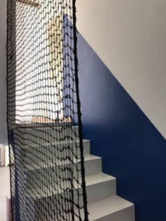 Filet garde-corps noir pour cage d'escalier