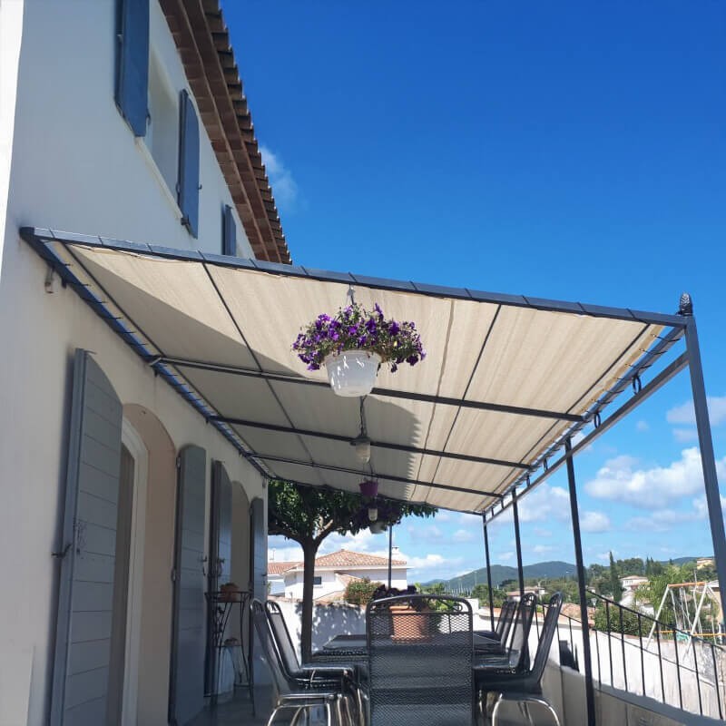 Filet de couverture de pergola ultra dense - occultation 100%
