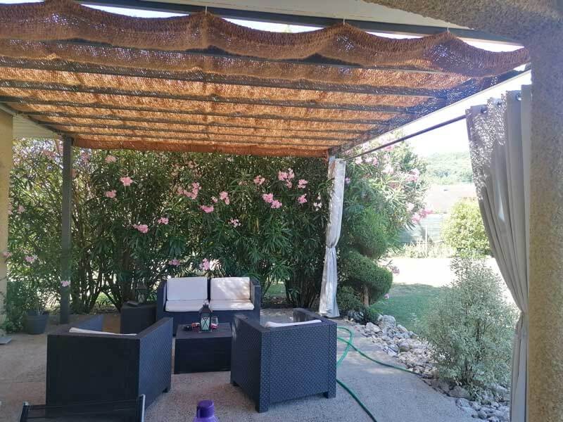 Toile d’ombrage coco ultra dense pour pergola