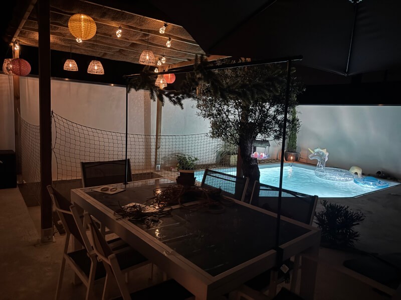 Toile d’ombrage dense en coco pour pergola - Dimensions : 3 x 3 mètres