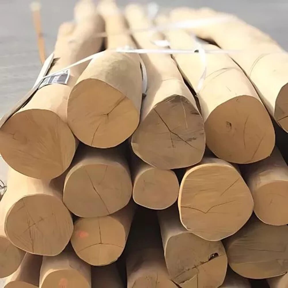 Poteau en bois pour toile d’ombrage