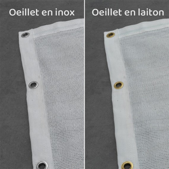 Filet brise vue / ombrage 75 % - blanc