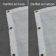 Filet brise vue / ombrage 75 % - blanc