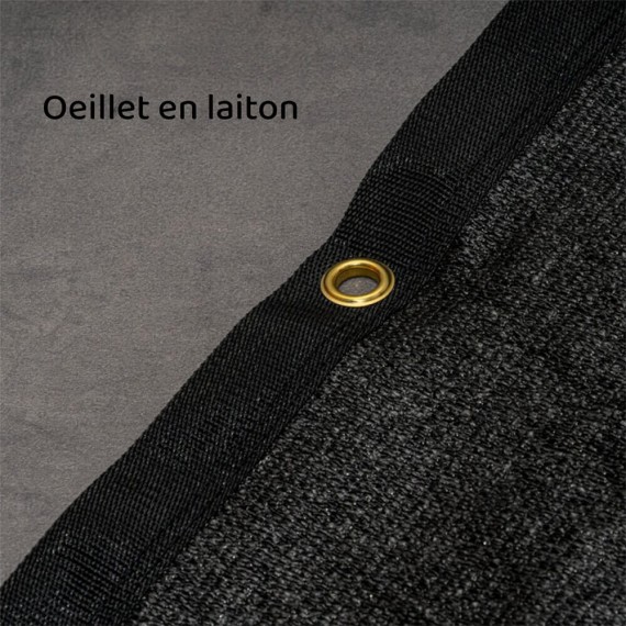 Filet brise-vent noir - Filtration élevée (± 65%)