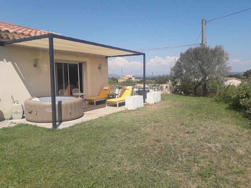 Filet de couverture de pergola sur structure métallique