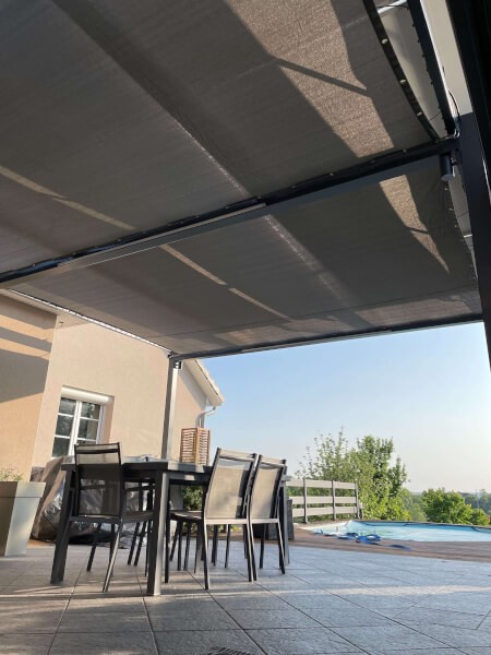 Voile d'ombrage de pergola de terrasse