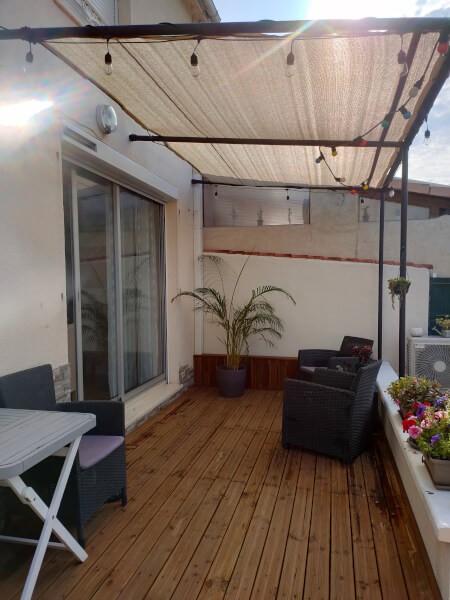 Filet de pergola ivoire ombrage fort