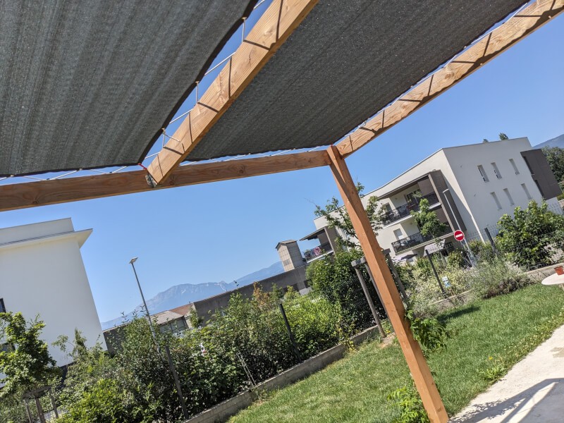 Filet de couverture de pergola en 2 parties