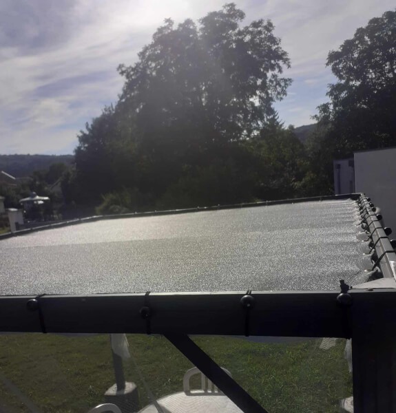 Voile d'ombrage pour pergola avec attache rapide sandow