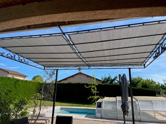 Double filet d'ombrage sur pergola