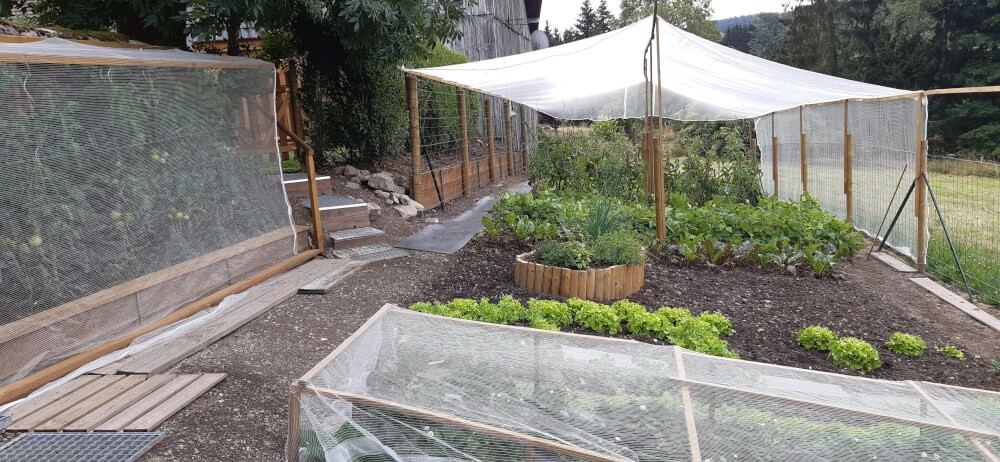 Filet anti grêle pour protection de jardin potager tomates et fraisers