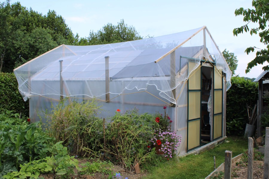 Filet anti grêle protection de serre de jardin