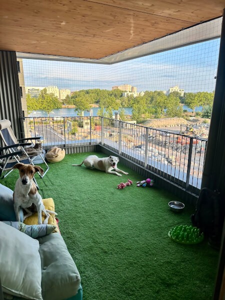 Filet de protection de balcon-terrasse pour chiens et chats