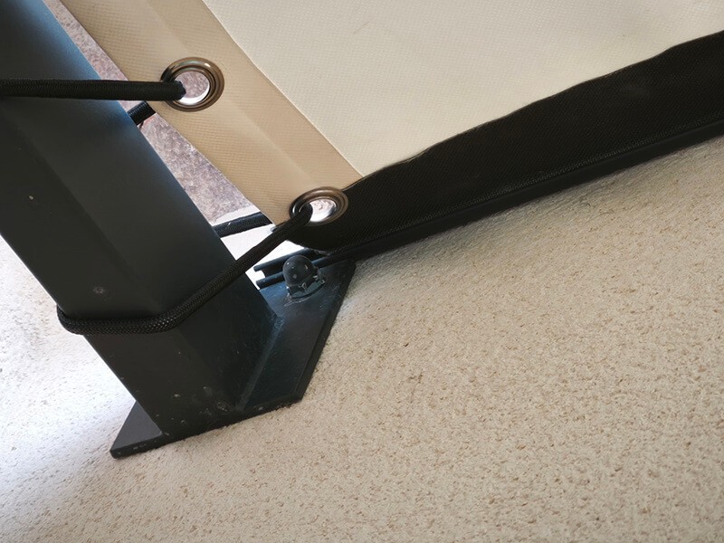Astuce attache de bâche d'ombrage sur rail