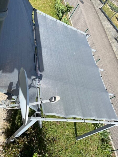 Filet d'ombrage pergola en 2 parties sur mesure