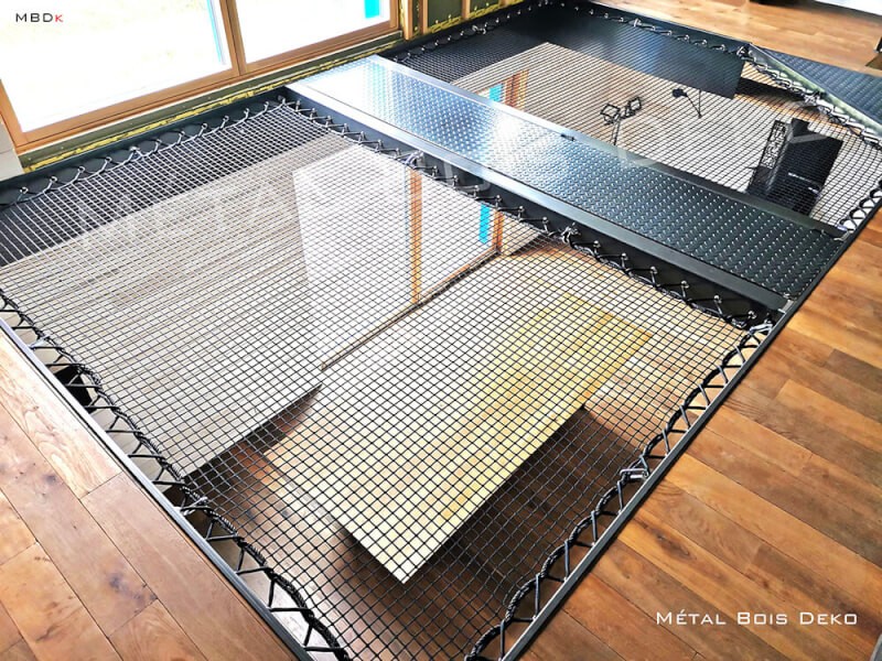 Filet d'habitation noir grandes dimensions en 2 parties