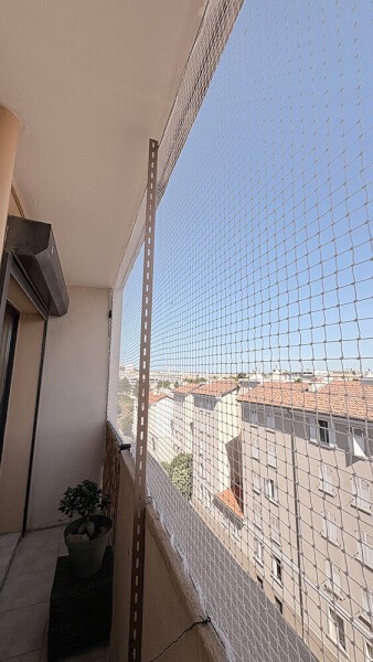 Filet de protection pour chat sécurité balcon loggia