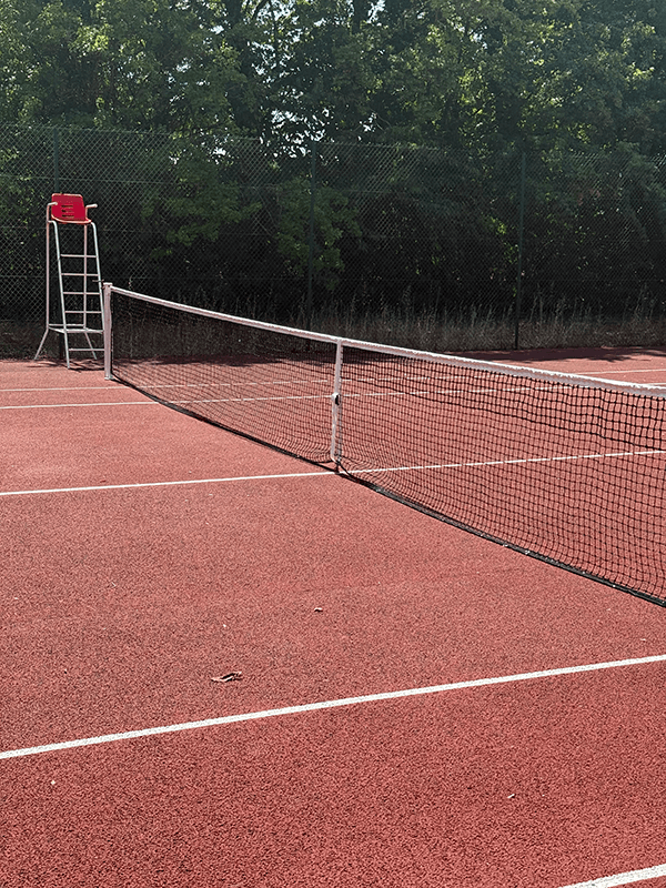 Filet de tennis pour rénovation de terrain extérieur