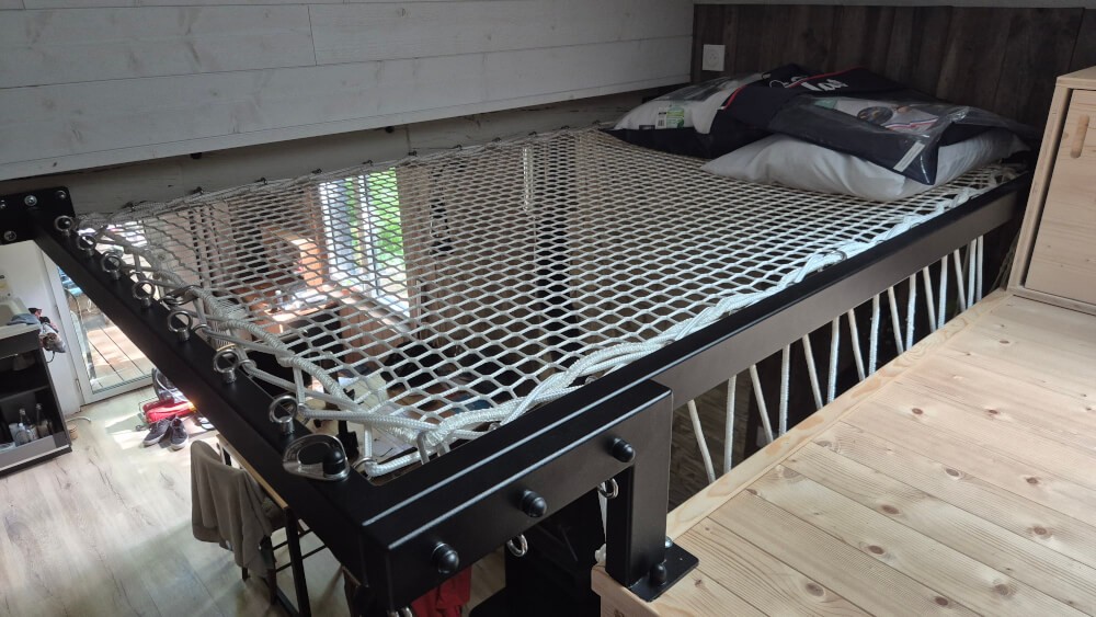 Filet d'habitation blanc pour rallonger une mezzanine