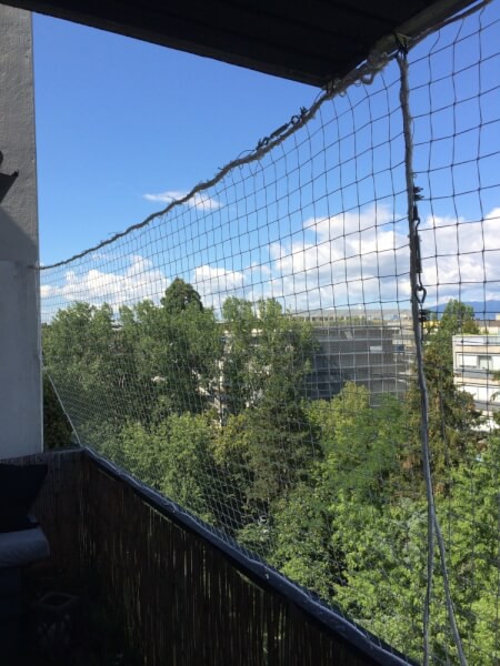 Filet de protection robuste pour balcon immeuble