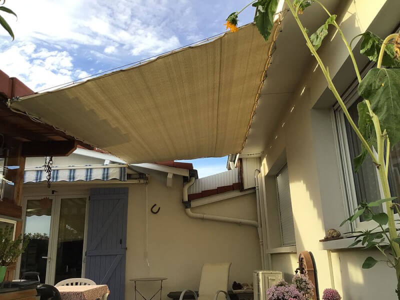 Filet d'ombrage pour cour intérieure