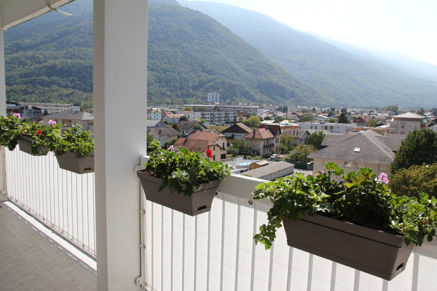 Filet brise-vue blanc balcon