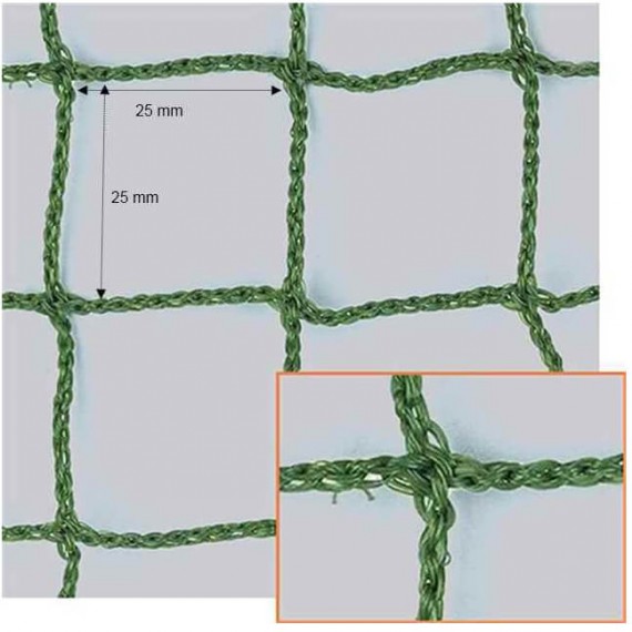 Filet de clôture pour parcours de Golf - mailles 25 x 25 mm