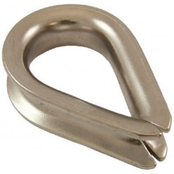 5 Cosses Cœur En Acier Galvanisé Pour Câble 8mm - Manchon De Protection Et Fixation Pour Gréement, Marine, Bâtiment