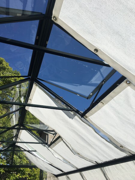 Filet d'ombrage pour structure vitrée serre jardin