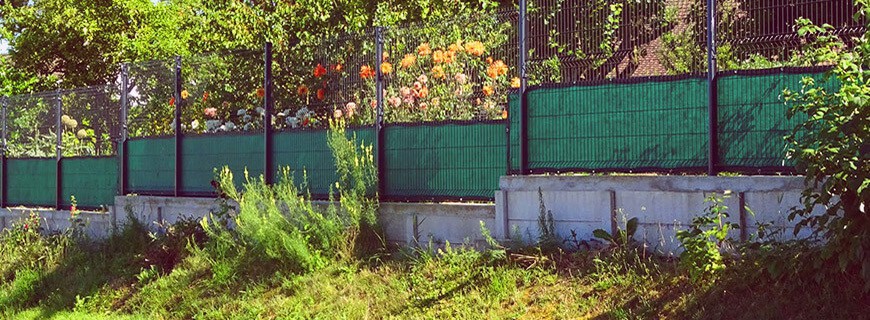 Brise-vue en toile pas cher vert et gris avec livraison en France