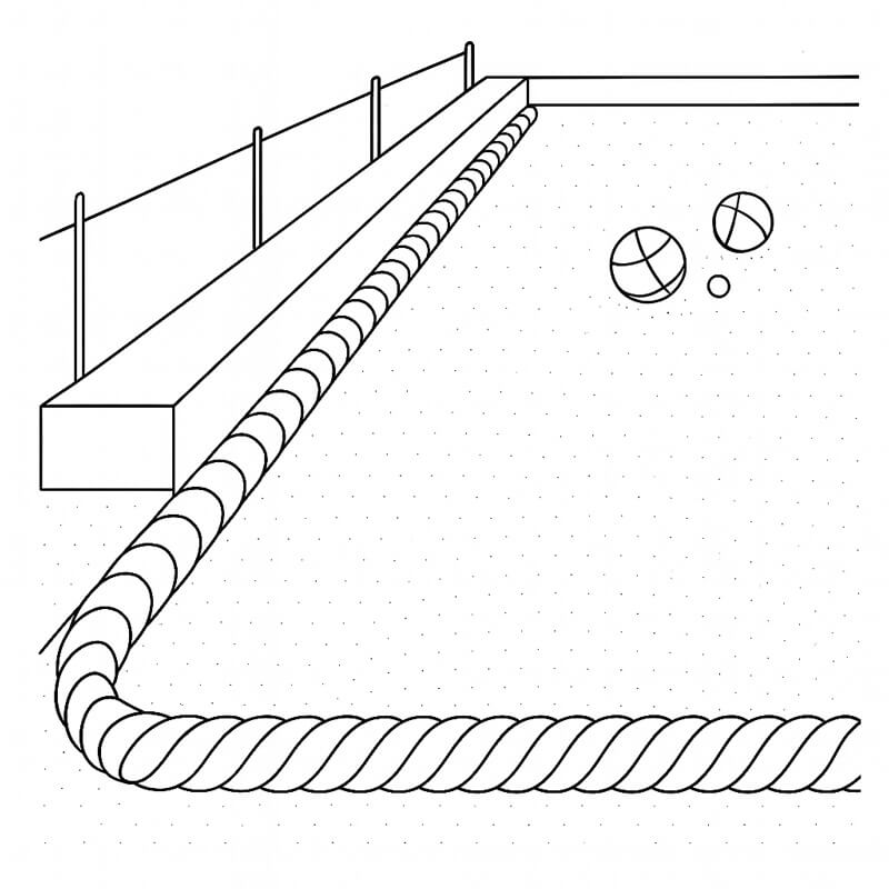 Schéma cordage pour terrain de pétanque
