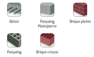 Fixation spécial placo - matière à l'arrière