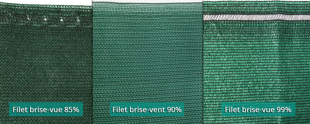 Filet brise-vue et brise-vent finition brute