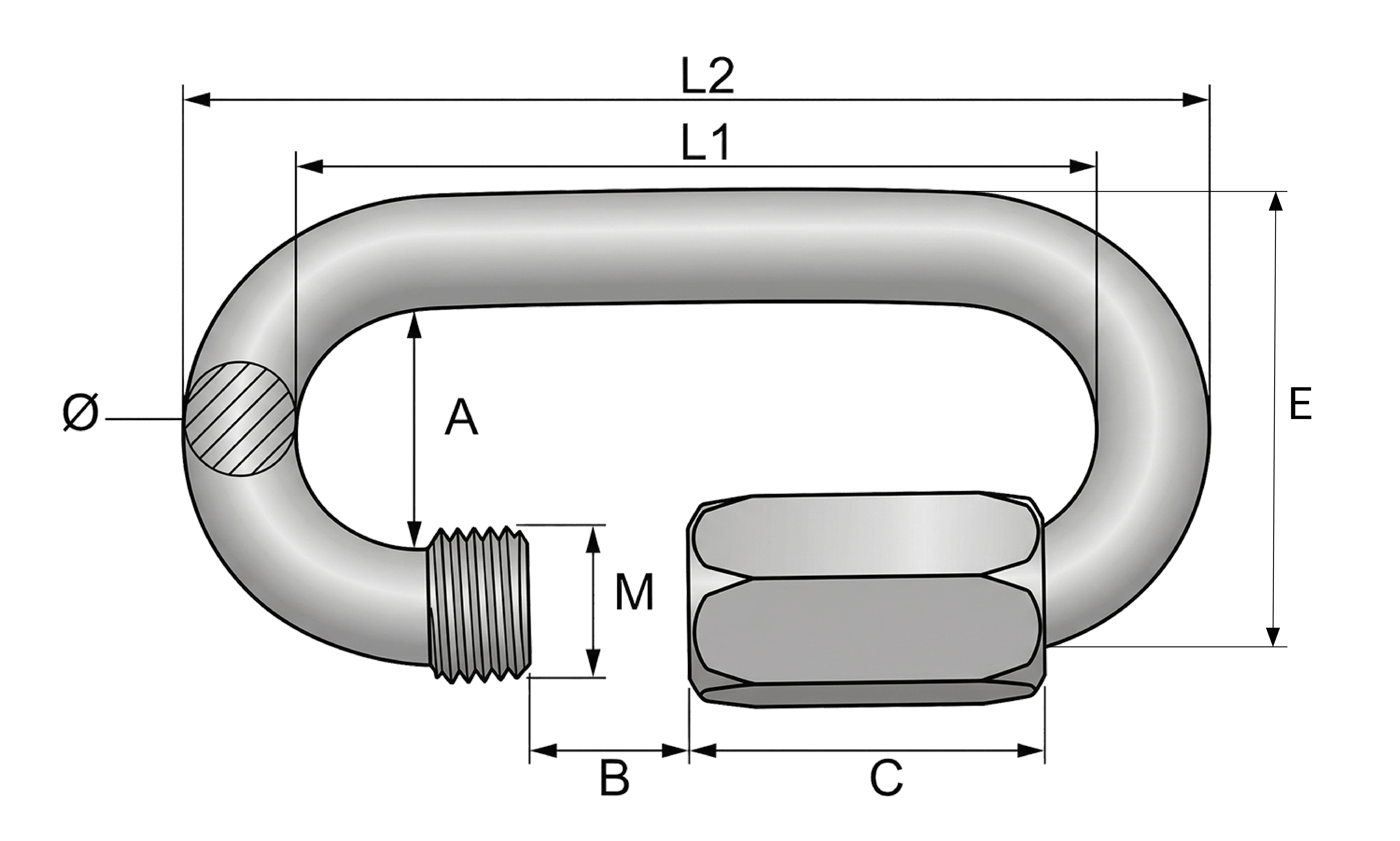 Schéma technique du maillon rapide