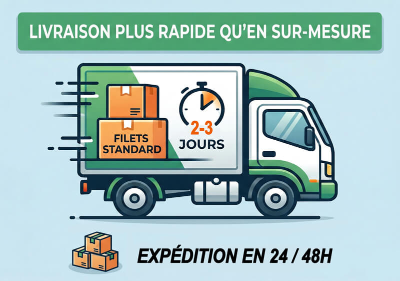 Filets 4x8 mm en dimensions standards